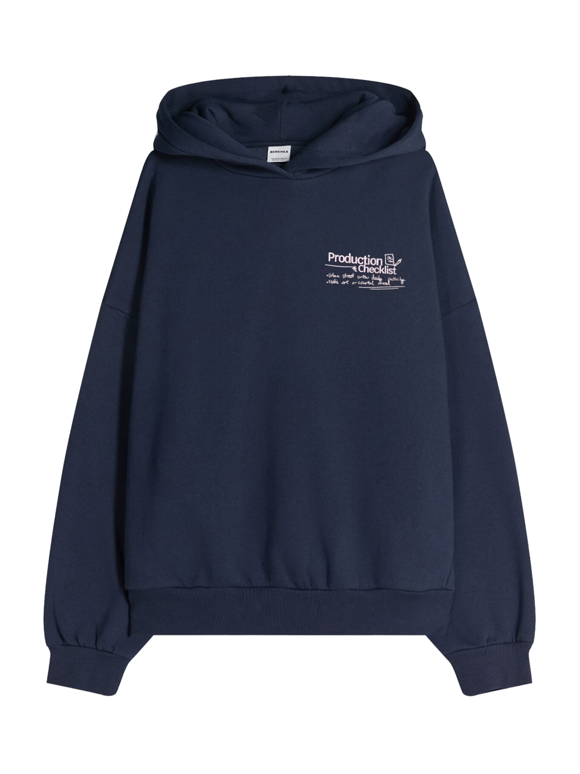 Bershka Mikina - Modrá: predná strana