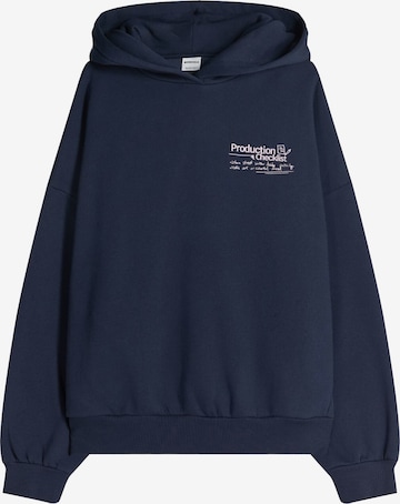 BershkaSweater majica - plava boja: prednji dio