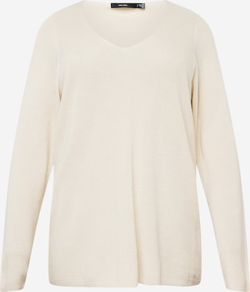 Pullover 'New Lexsun' di Vero Moda Curve in beige: frontale