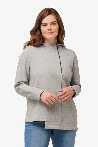 Ulla Popken Sweatshirt in Grijs: voorkant