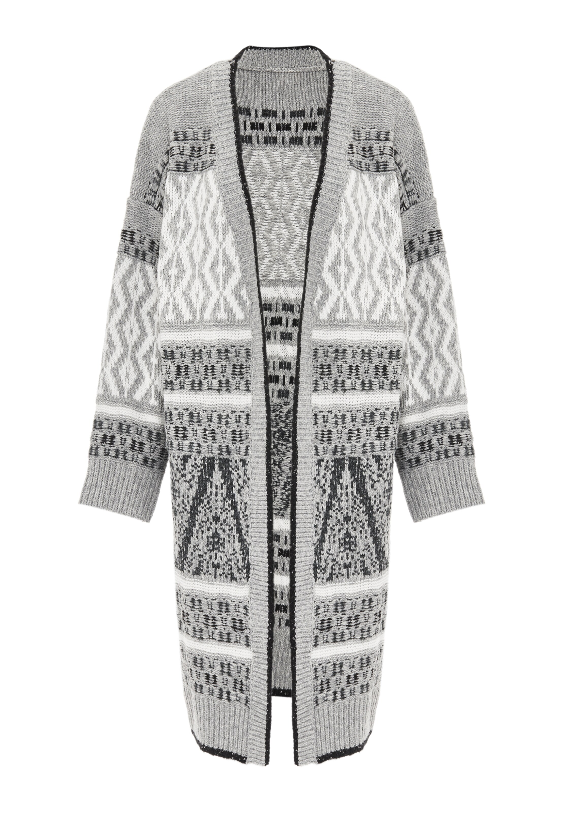 Jalene Gebreid vest in Grijs: voorkant