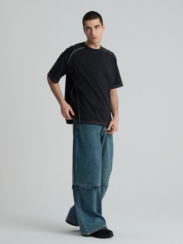 NoWear Wide leg Jeans i blå: framsida