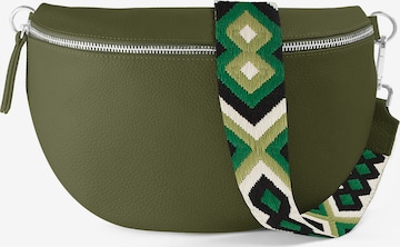 lePelou Gürteltasche 'JUNA large' in Grün: Vorderseite
