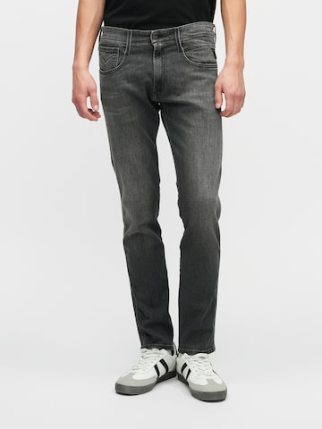 REPLAY Regular Jeans 'ANBASS' in Grijs: voorkant