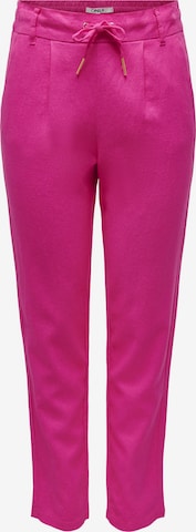 ONLY Pleat-Front Pants 'CARO POPTRASH' in Pink: front