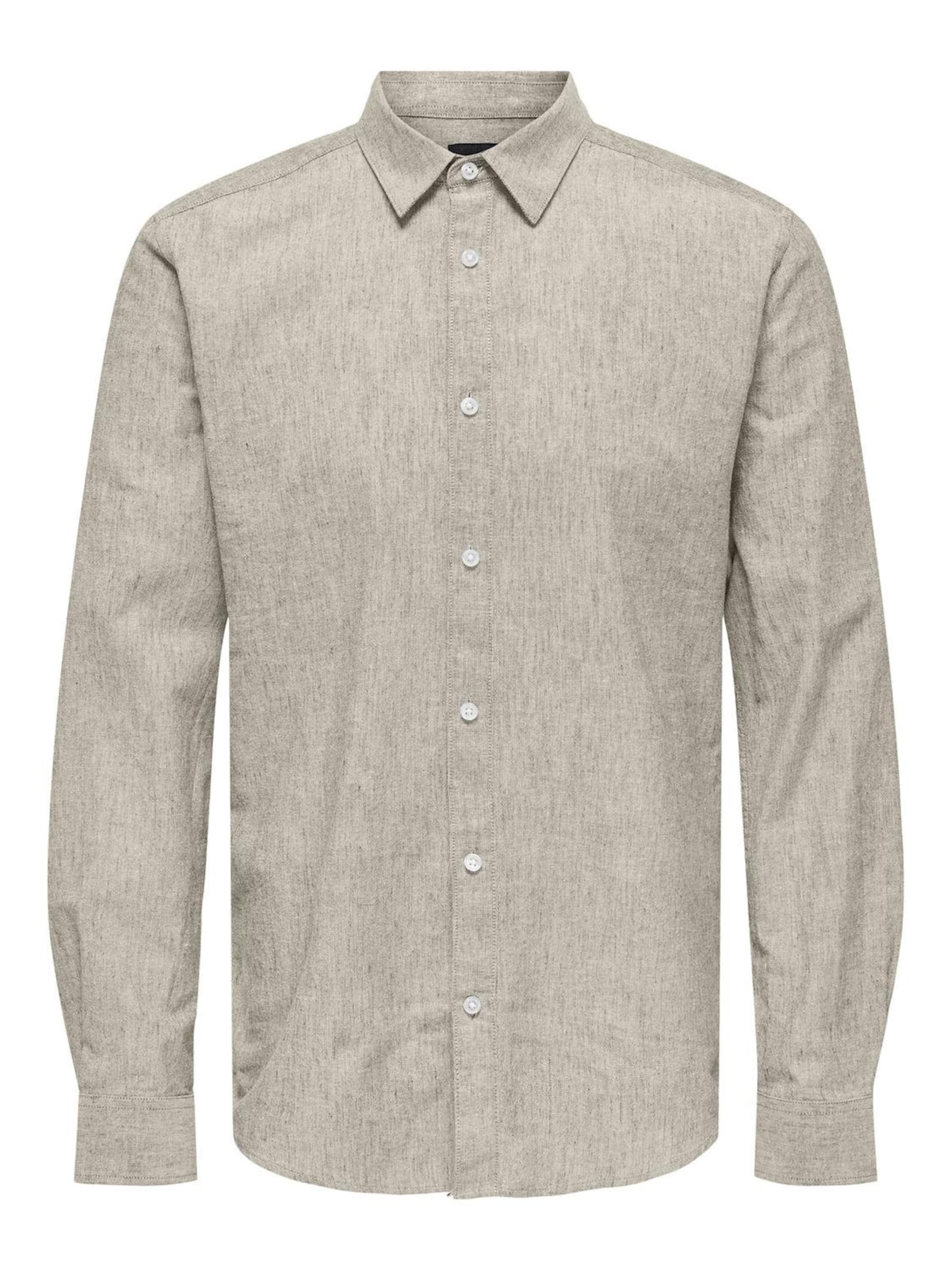 Only & Sons Button Up Shirt 'Casey' in Grey: front