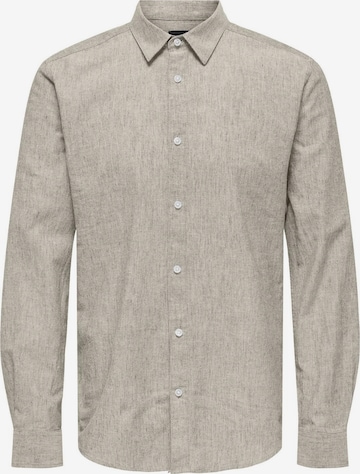 Only & Sons Regular Fit Hemd 'Casey' in Grau: Vorderseite