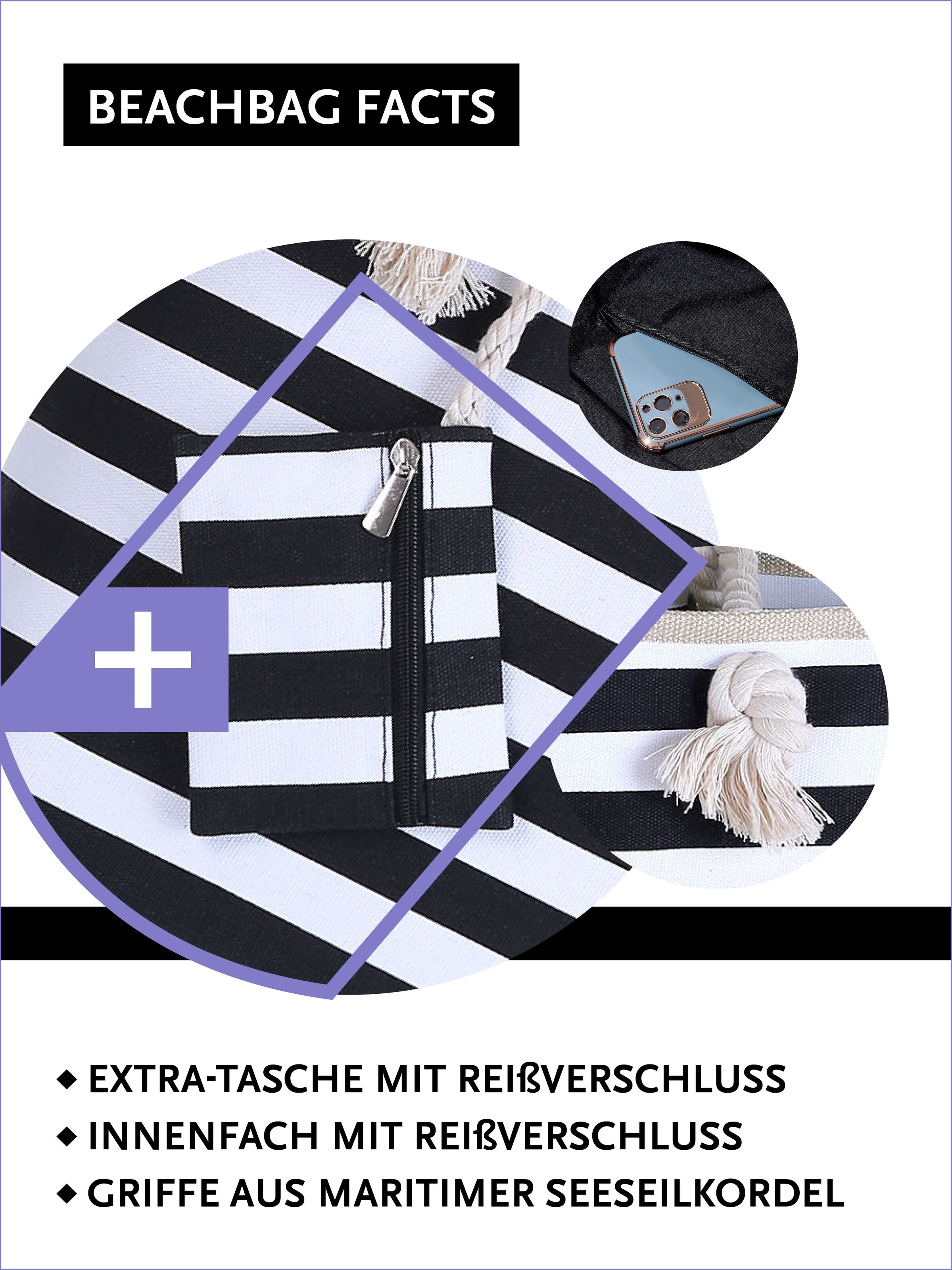 DonDon Beach Bag in Black