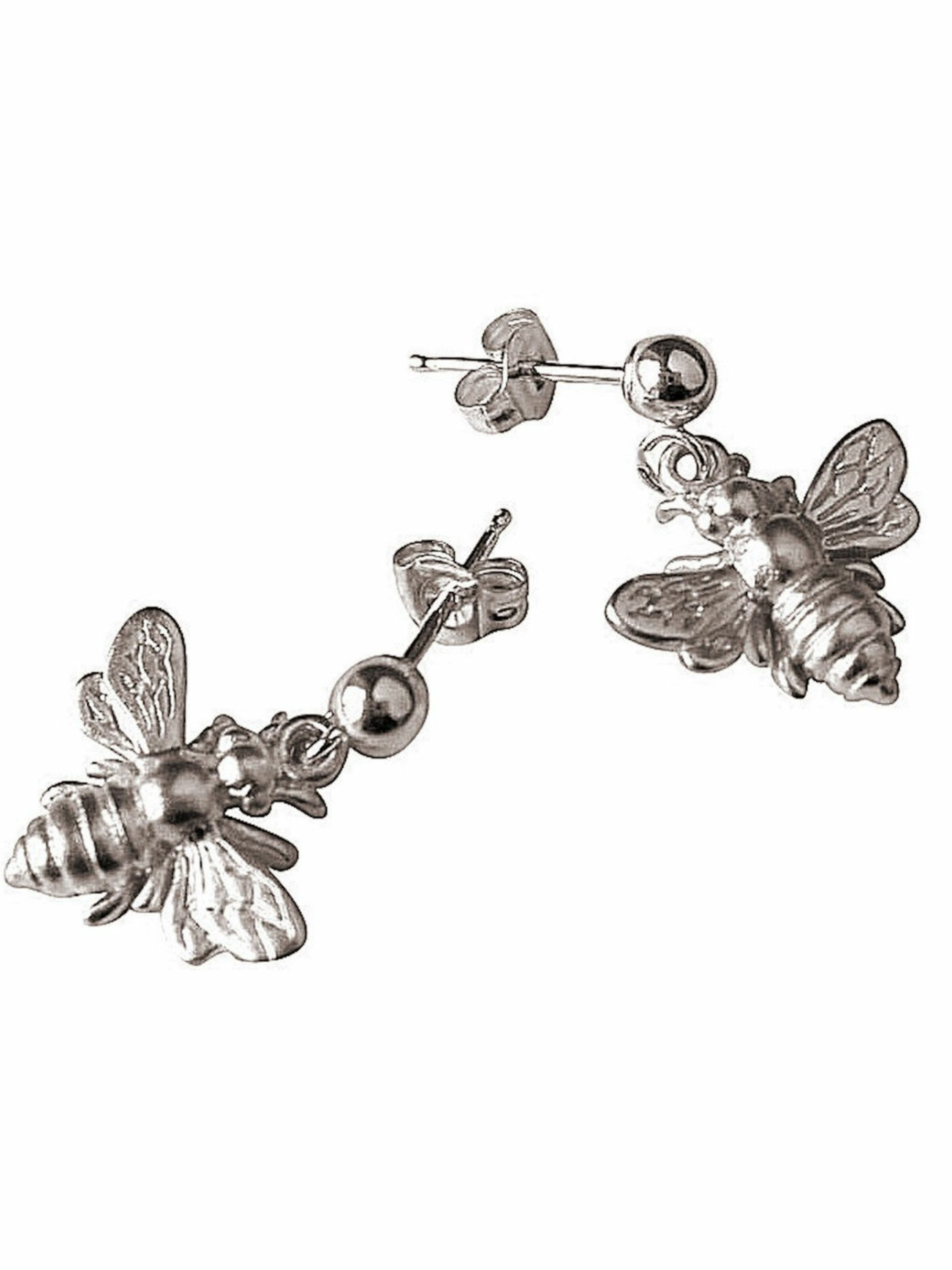 Gemshine Ohrringe 'Biene BEE' in Silber