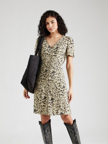 Robe-chemise QS en vert : devant