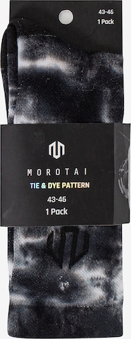 MOROTAI Athletic Socks 'Dye Tie' in Black: front