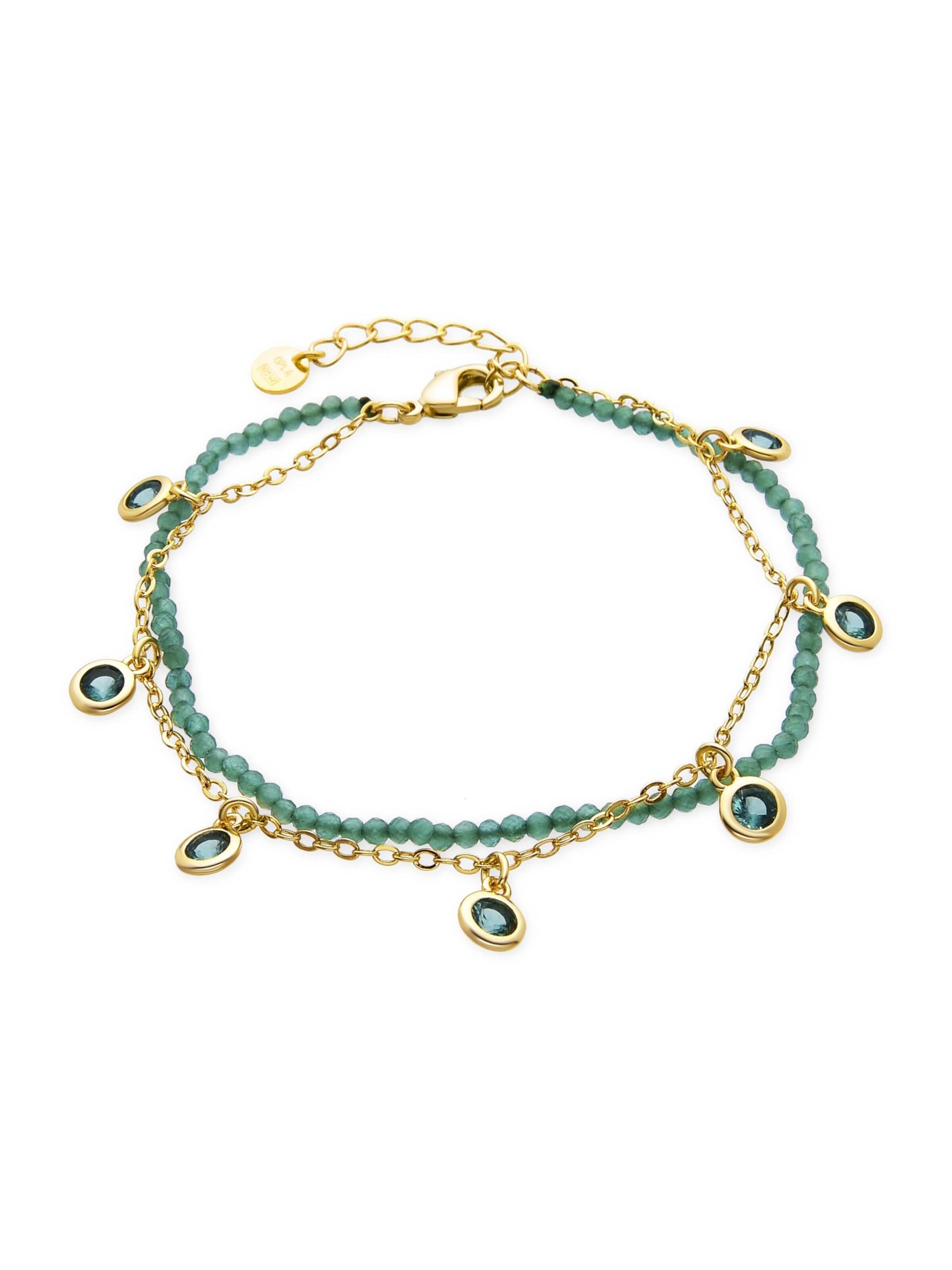 Luxenter Bracelet 'Zaru' in Green: front