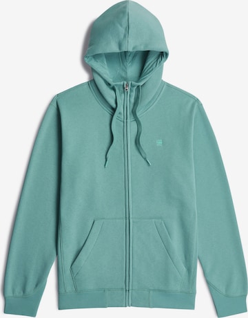 G-STAR Zip-Up Hoodie in Green: front