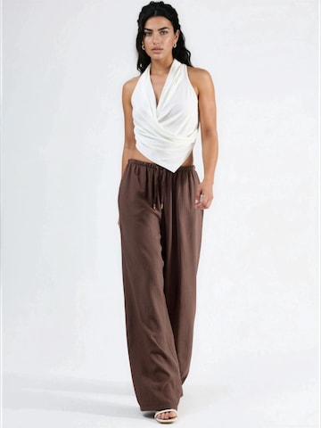 Wide leg Pantaloni di Busem in marrone