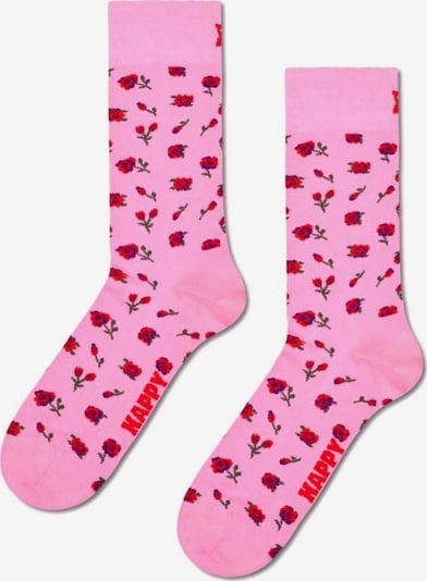 Happy Socks Socken 'Roses Sock Pink' in 36-40 in rosa, Produktansicht