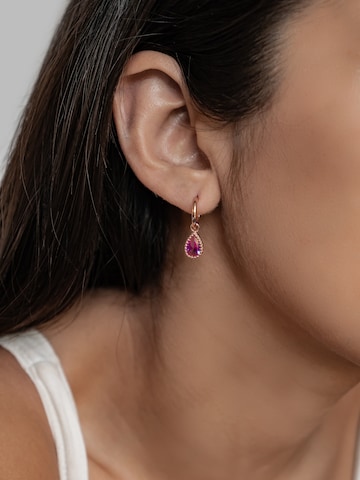 Hey Happiness Oorbellen 'July Birthstone' in Goud: voorkant