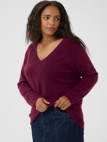 Pullover 'KCNiela' di KAFFE CURVE in rosso: frontale