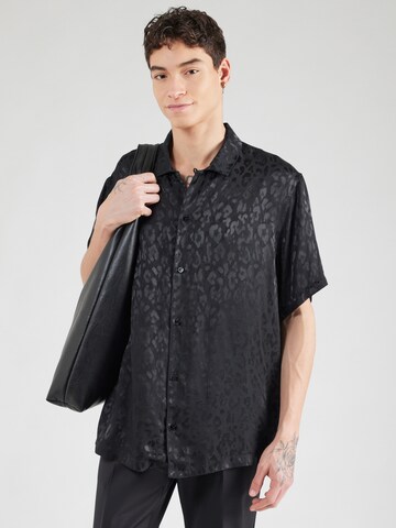 Just Cavalli Comfort fit Overhemd in Zwart: voorkant