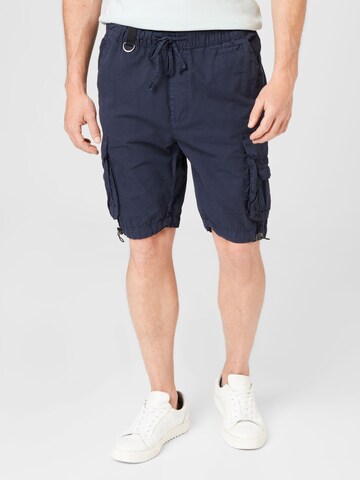 Urban Classics Regular Cargo trousers in Blue: front