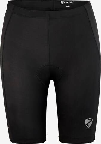 ZIENER Workout Pants in Black: front