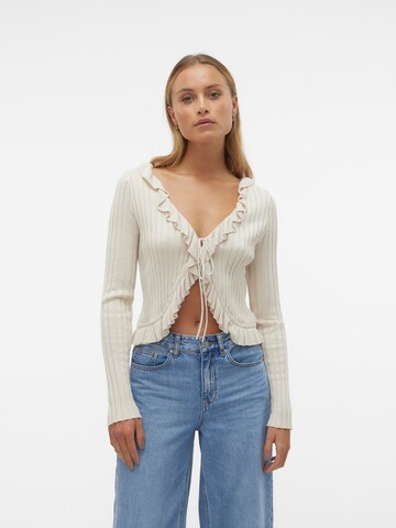 VERO MODA Knit Cardigan 'Provence' in Beige: front