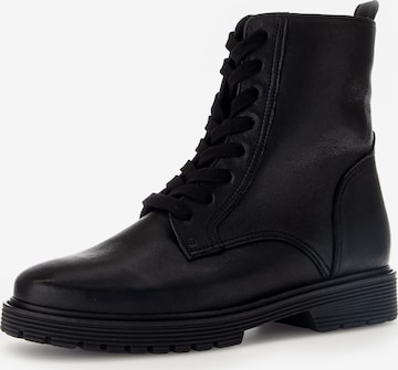 GABOR Lace-Up Ankle Boots in Black: front