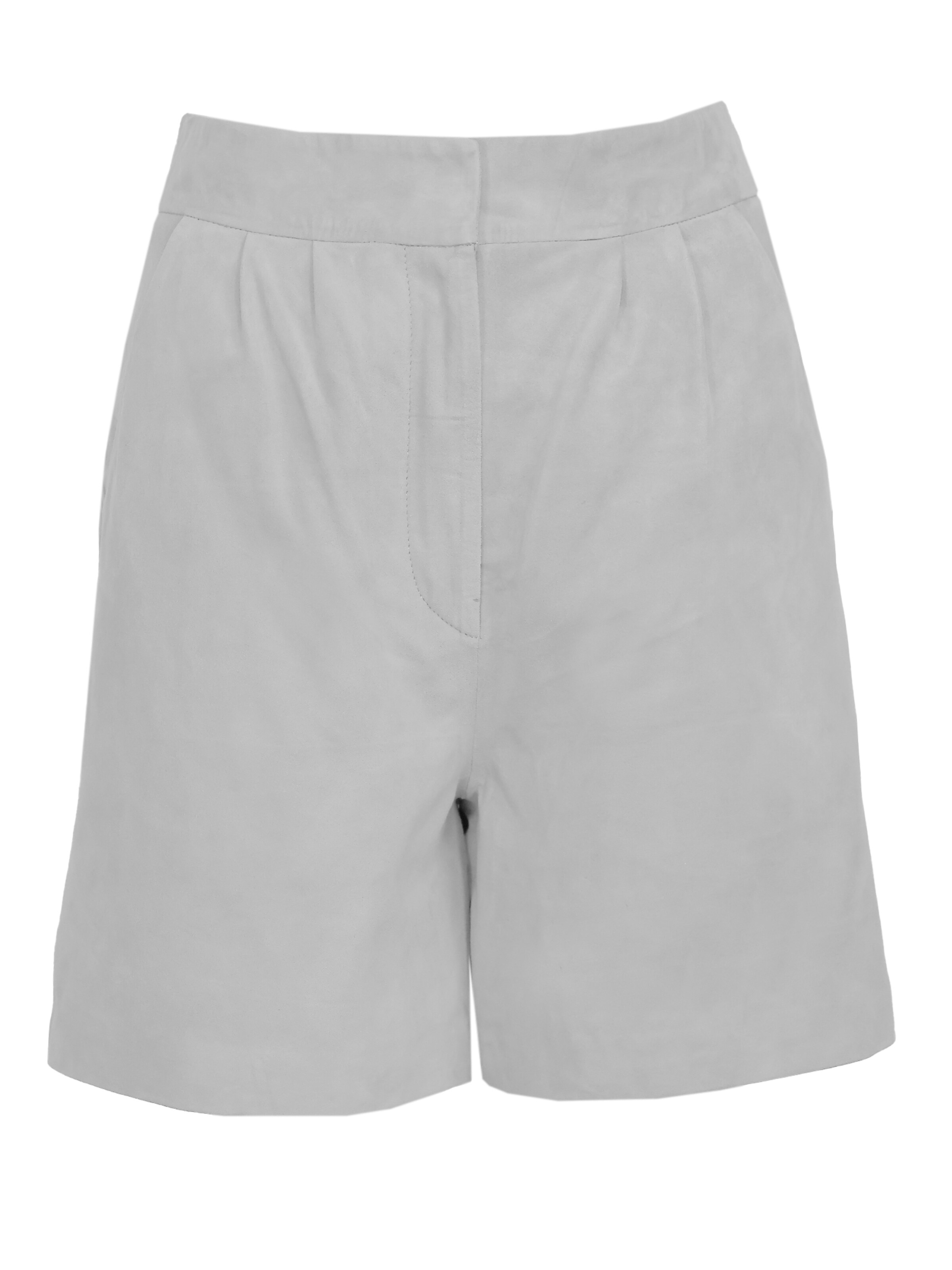 JAGGER & EVANS Regular Lederhose in Grau: Vorderseite