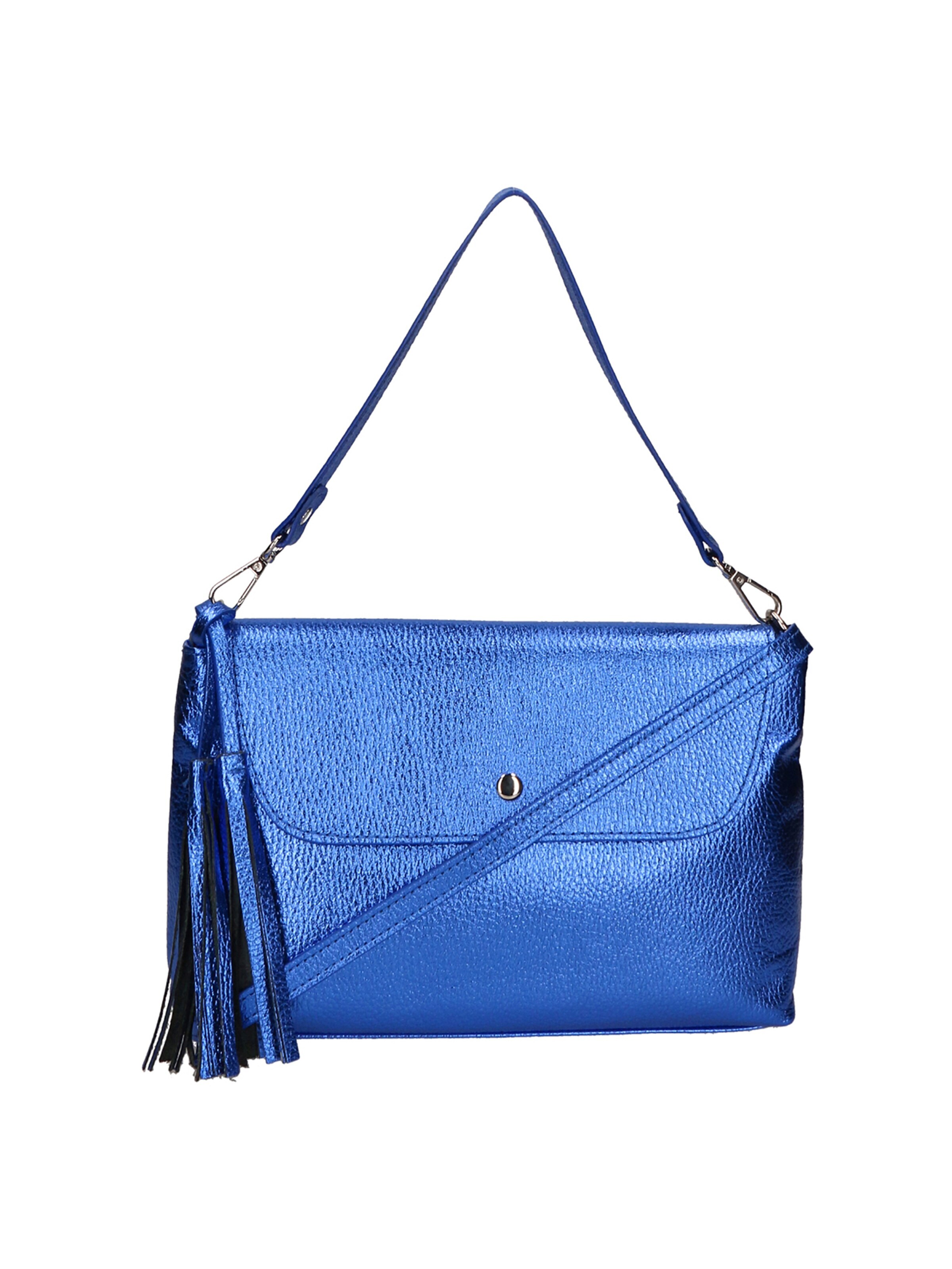 Pochette 'Pochette Donna Pelle Dollaro Laminato con Tracolla Rimovibile - Made in Italy' di Gave Lux in blu