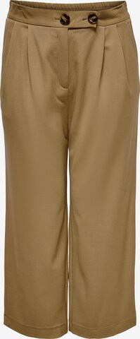 ONLY Carmakoma Zvonové kalhoty Kalhoty se sklady v pase – hnědá: přední strana