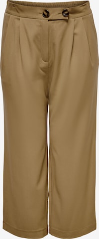 ONLY Carmakoma Pleat-Front Pants in Brown: front