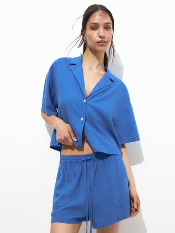 Loosefit Pantalon Pull&Bear en bleu