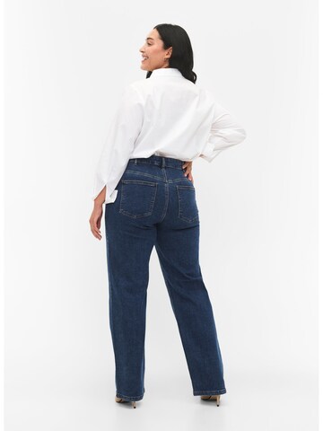 Zizzi Bootcut Jeans 'GEMMA FIT' in Blauw