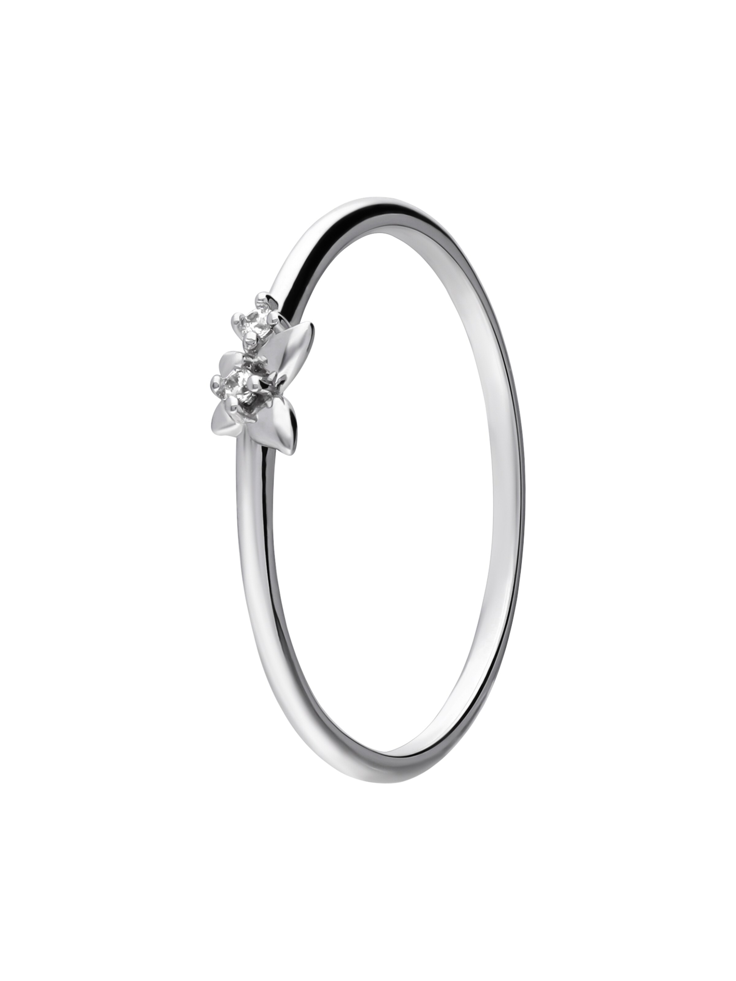 Lucardi Ring 'Klassisch' in Silver: front