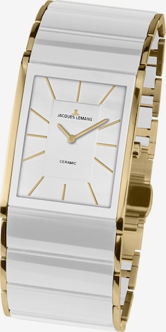 Jacques Lemans Analog Watch in White: front