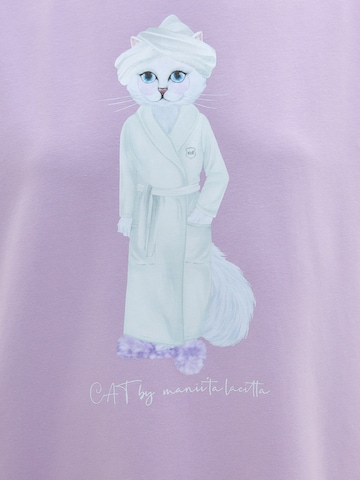 Cat e Lolette Majica 'Spa cat' | vijolična barva