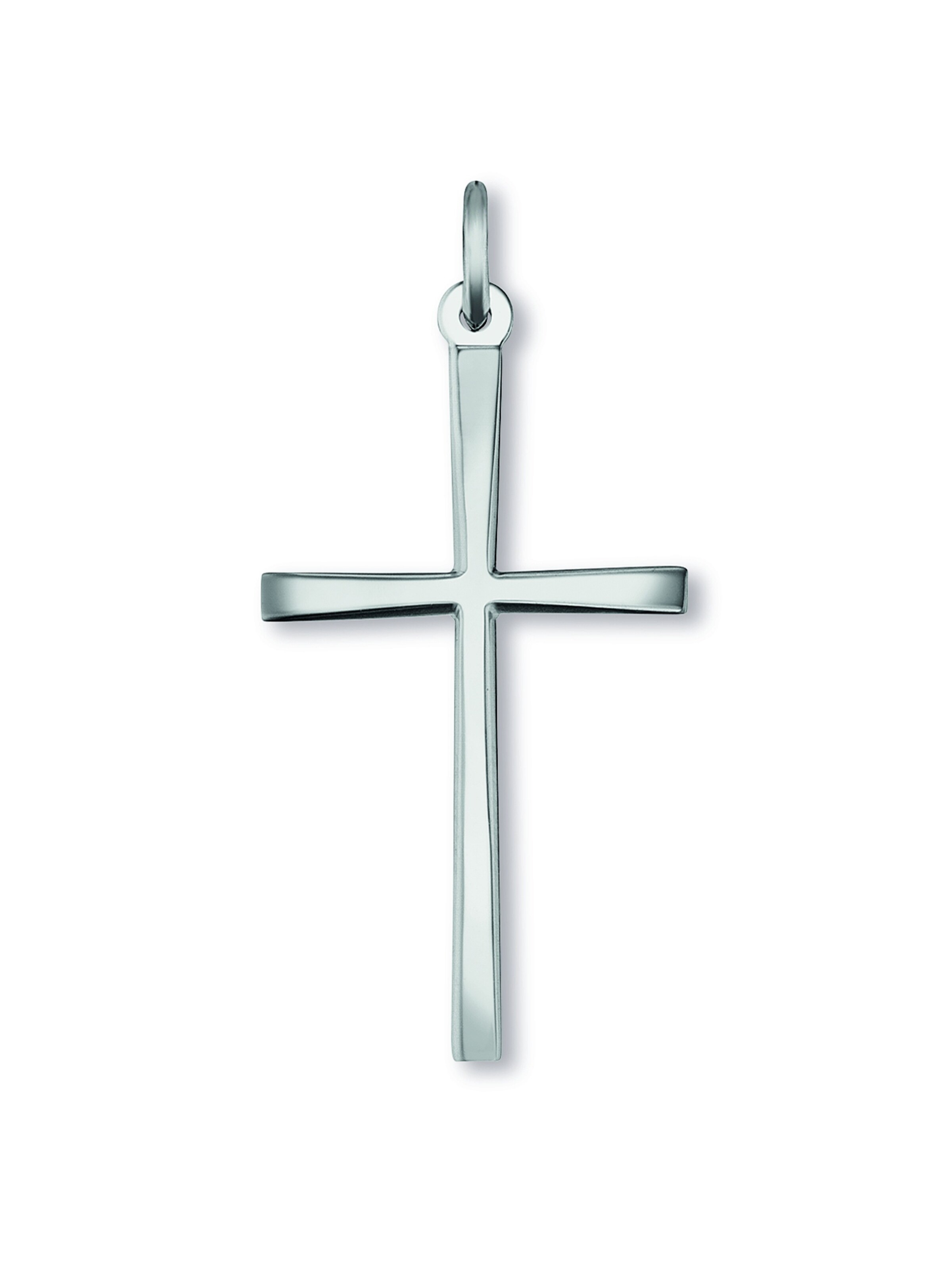 ONE ELEMENT Anhänger 'Kreuz' in Silber: Vorderseite
