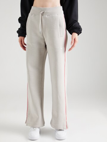 Nike Sportswear Wide leg Trousers 'PHNX FLC' in Grey: front