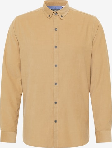 DreiMaster Vintage Regular fit Button Up Shirt in Beige: front