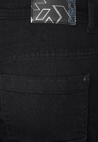 CECIL Slimfit Jeans in Schwarz