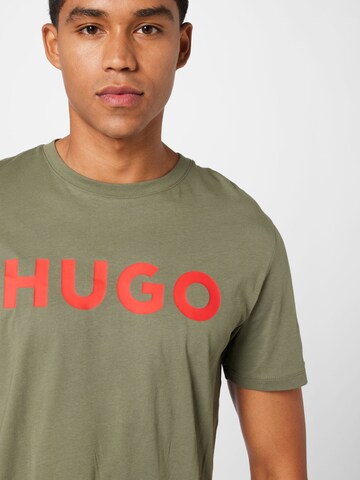 HUGO Red T-Shirt 'Dulivio' in Grün