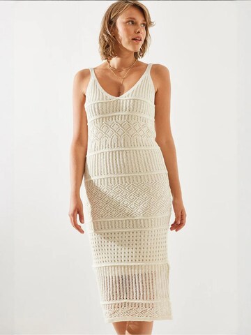 Bianco Lucci - Vestido de malha em bege