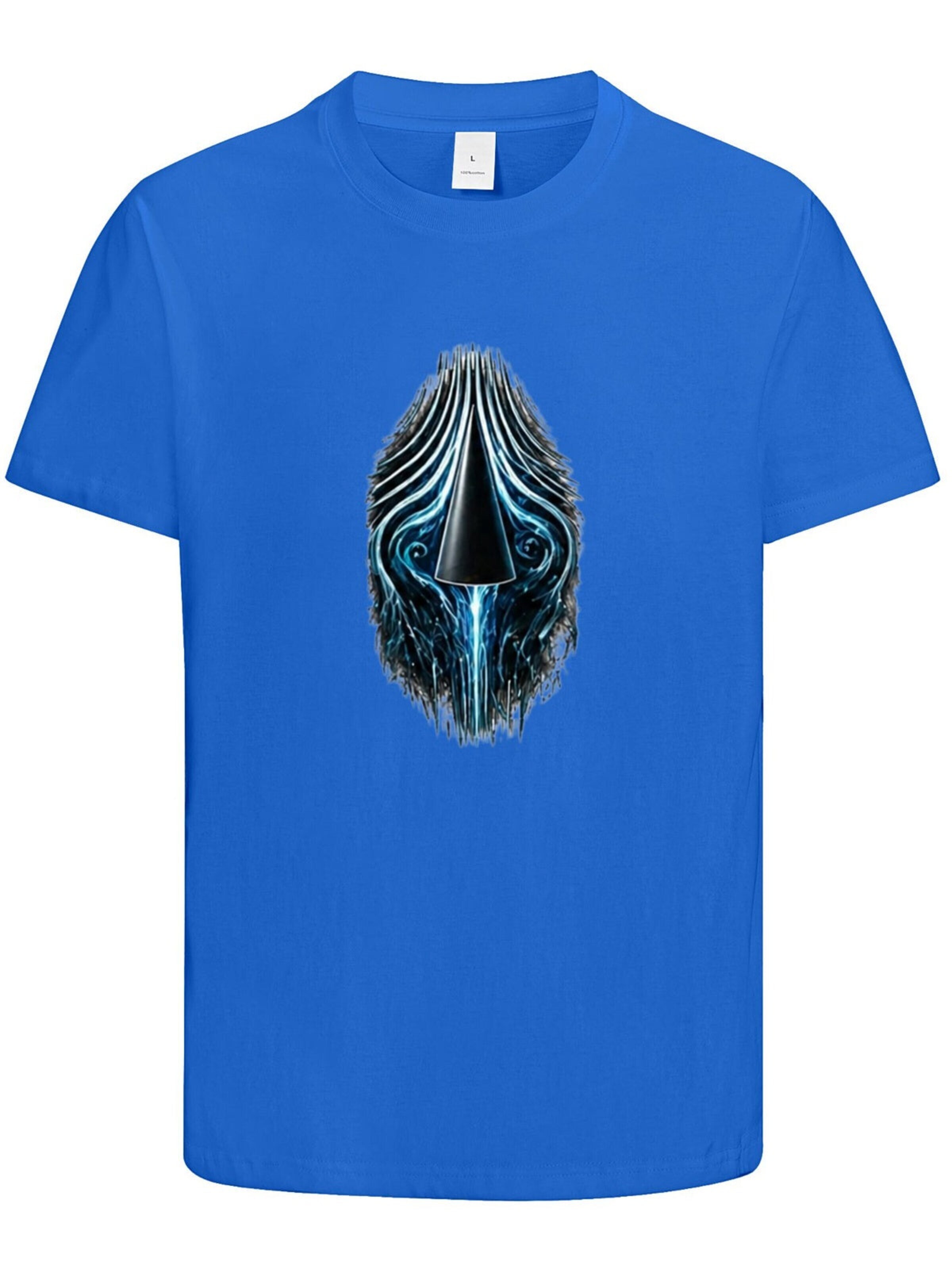 HUSKSWARE Shirt 'Grafik'‌‌‌‌‌‌‌‌ in Blau: Vorderseite