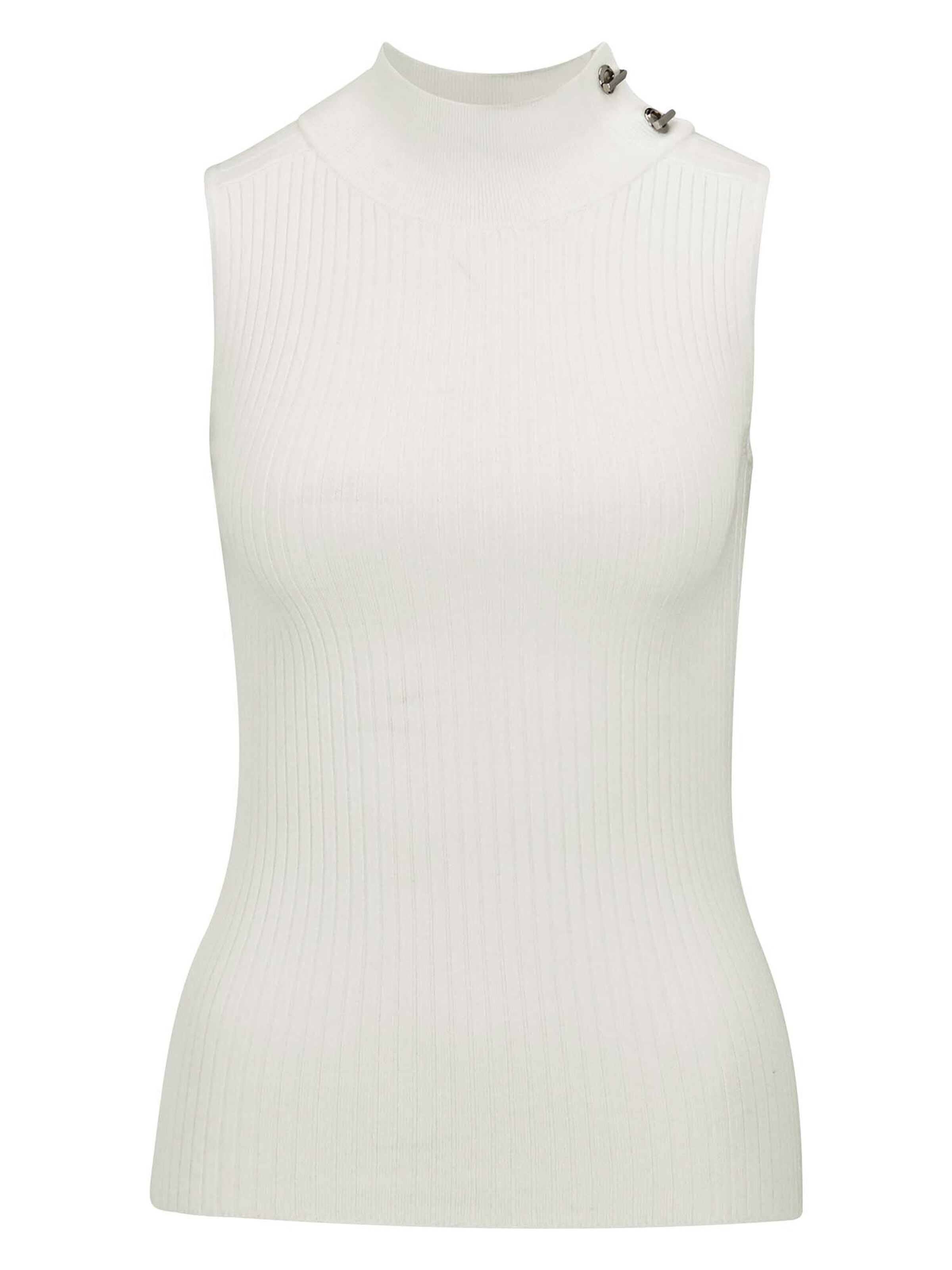 Tops en tricot MADELEINE en blanc : devant