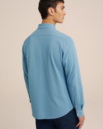 WE Fashion Slim fit Button Up Shirt in Blue