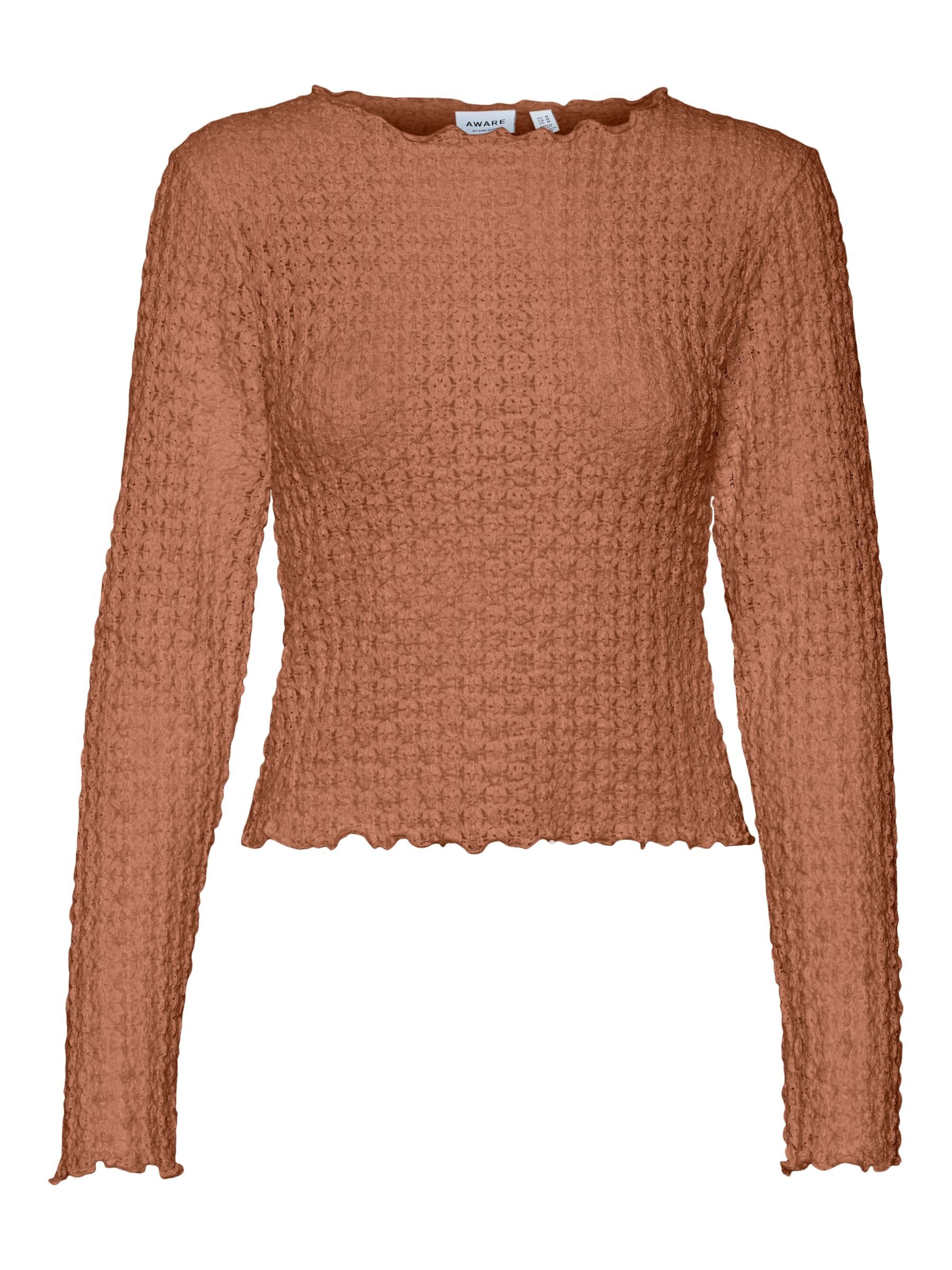 Aware Shirt 'VMShelby' in Braun: Vorderseite