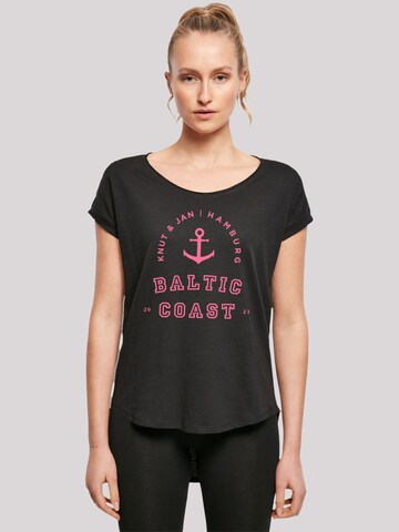 T-shirt 'Baltic Coast Ostsee Knut & Jan Hamburg Farbe' F4NT4STIC en noir : devant