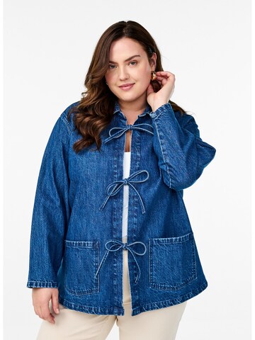 Zizzi Between-season jacket 'Catami' in Blue: front