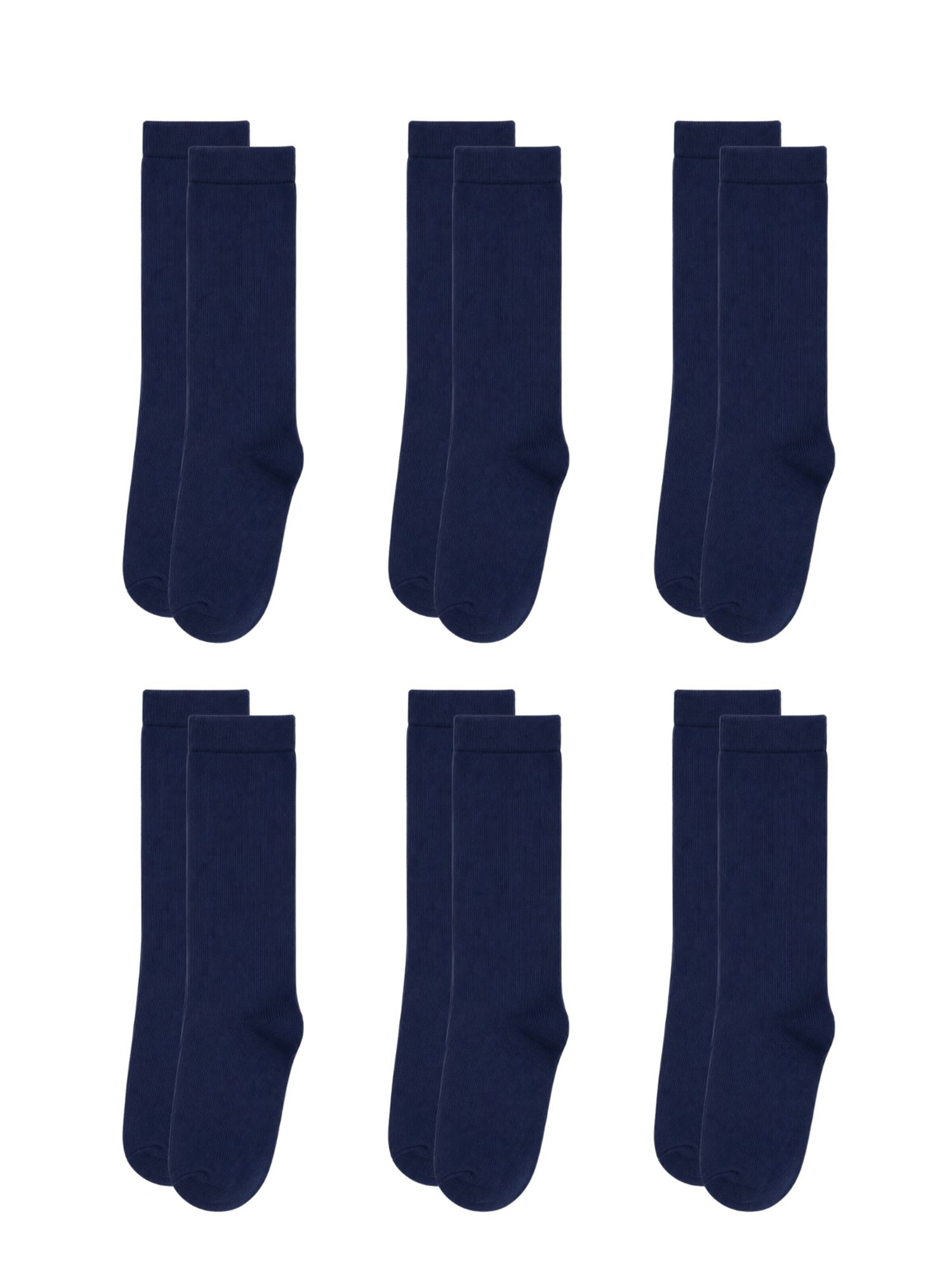Albero Natur Socks 'Bio-Baumwoll-Kinderkniestrümpfe – 6er Pack' in Blue: front