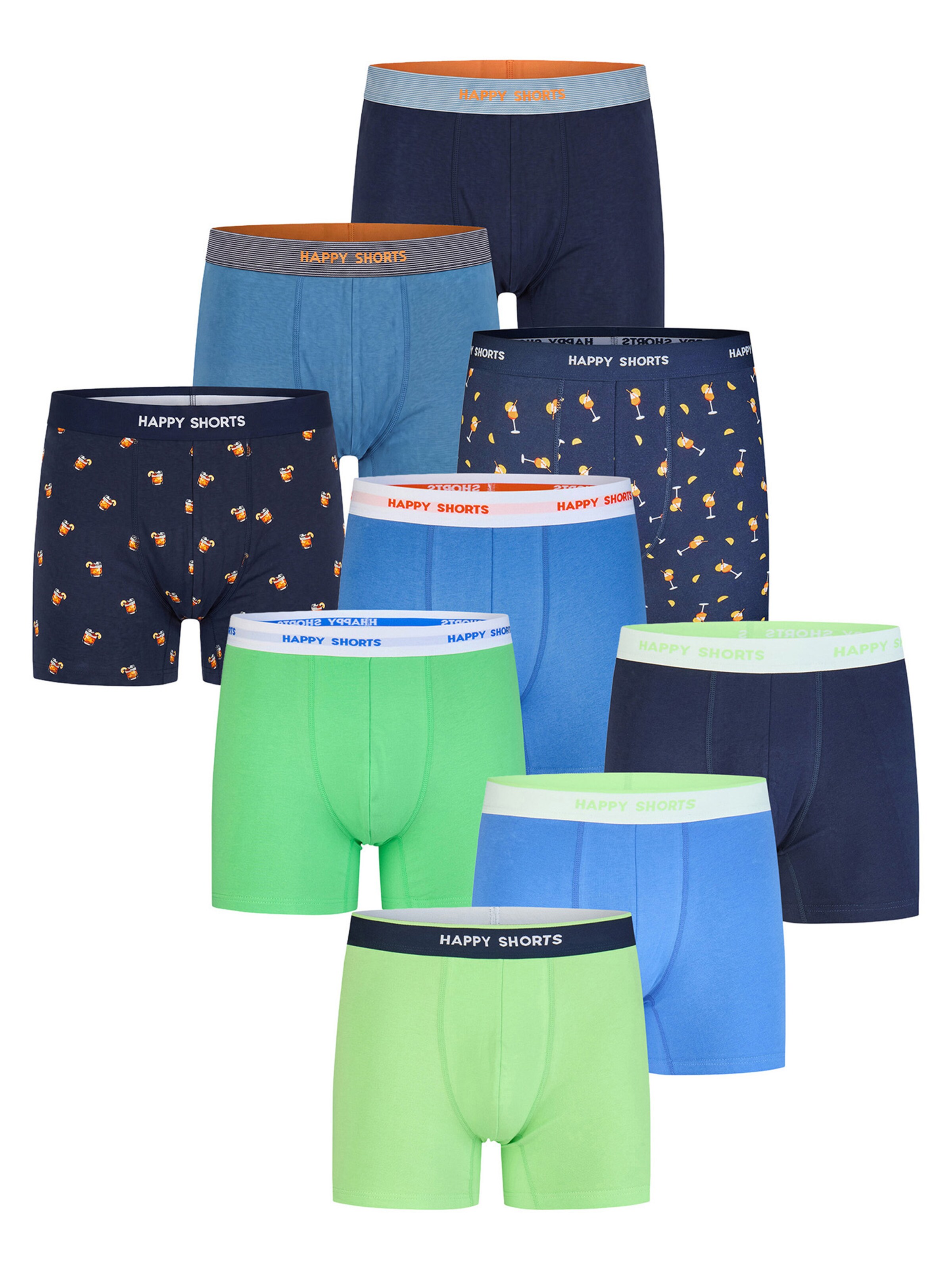 Happy Shorts - Boxers ' Jersey ' em azul: frente