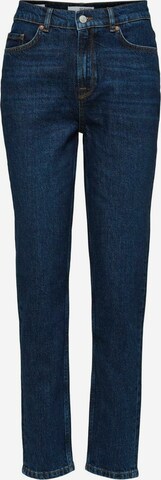 Coupe slim Jean SELECTED FEMME en bleu : devant